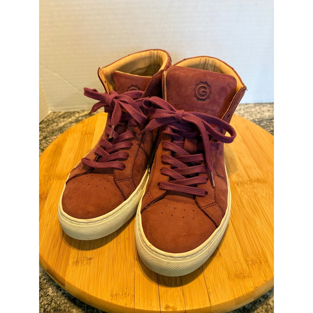 Greats Brooklyn Womens High Top Leather‎ Sneakers, Burgundy, Casual